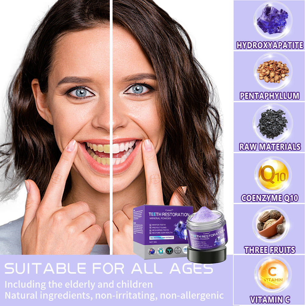 Cvreozโข (ADA recommended)Teeth Restoration Mineral Powder(๐๐๐ข๐ฆ๐ข๐ญ๐๐ ๐ญ๐ข๐ฆ๐ ๐๐ข๐ฌ๐๐จ๐ฎ๐ง๐ญ ๐๐๐ฌ๐ญ ๐๐ ๐ฆ๐ข๐ง๐ฎ๐ญ๐๐ฌ๐) โ๏ธ