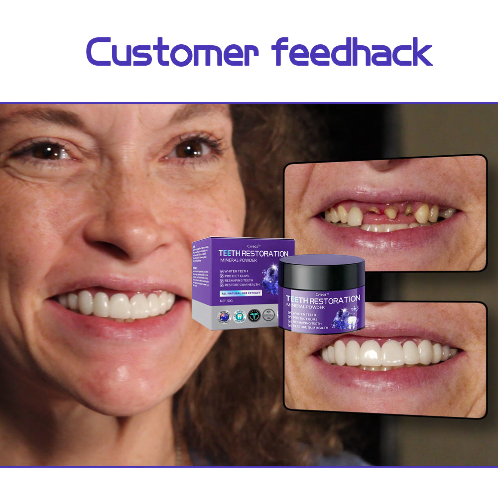 Cvreozโข (ADA recommended)Teeth Restoration Mineral Powder(๐๐๐ข๐ฆ๐ข๐ญ๐๐ ๐ญ๐ข๐ฆ๐ ๐๐ข๐ฌ๐๐จ๐ฎ๐ง๐ญ ๐๐๐ฌ๐ญ ๐๐ ๐ฆ๐ข๐ง๐ฎ๐ญ๐๐ฌ๐) โ๏ธ