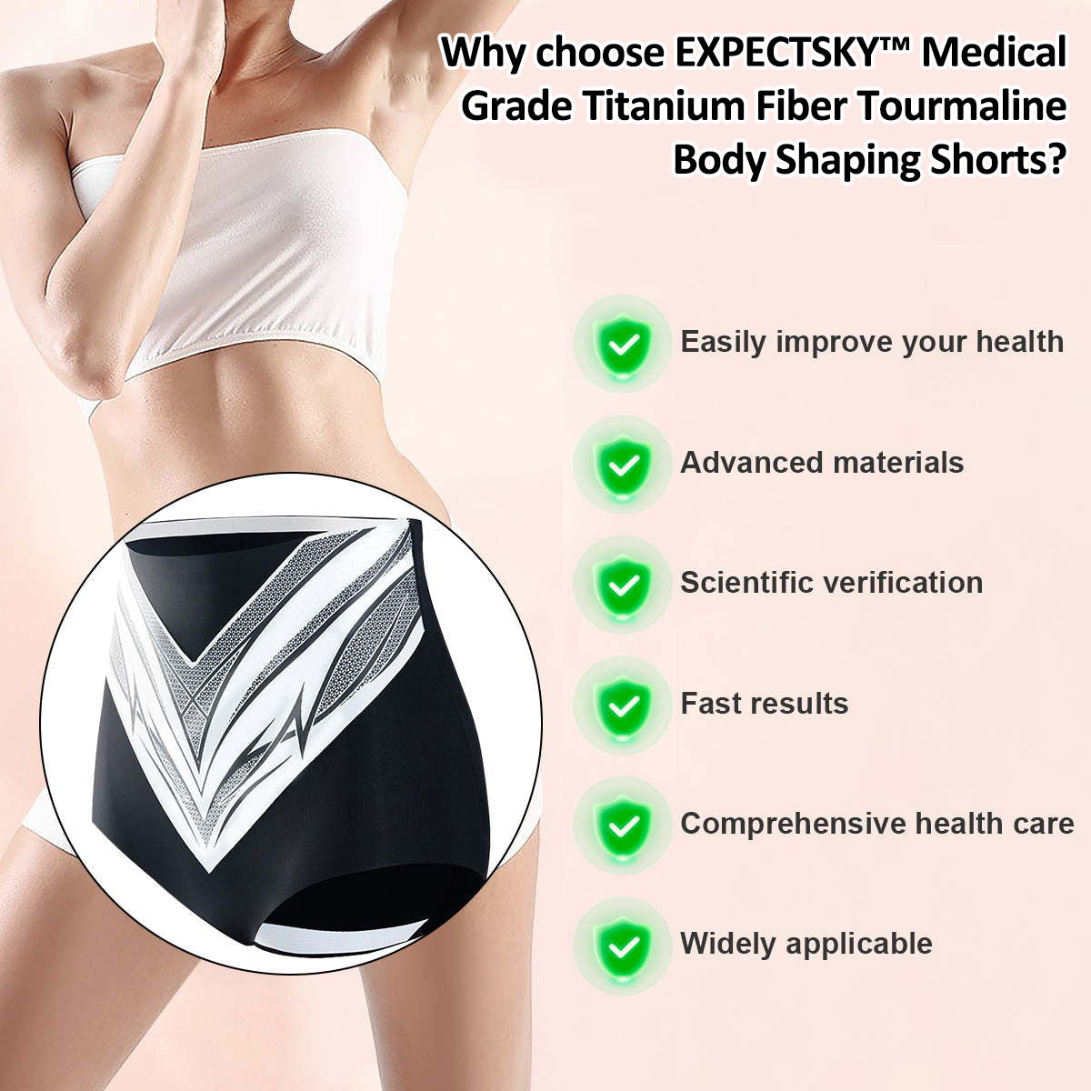 【Efficient and Healthy】EXPECTSKY™ Fat-Burning Ice Silk 💌💌 Peptide-Ion Fiber Shaping Shorts