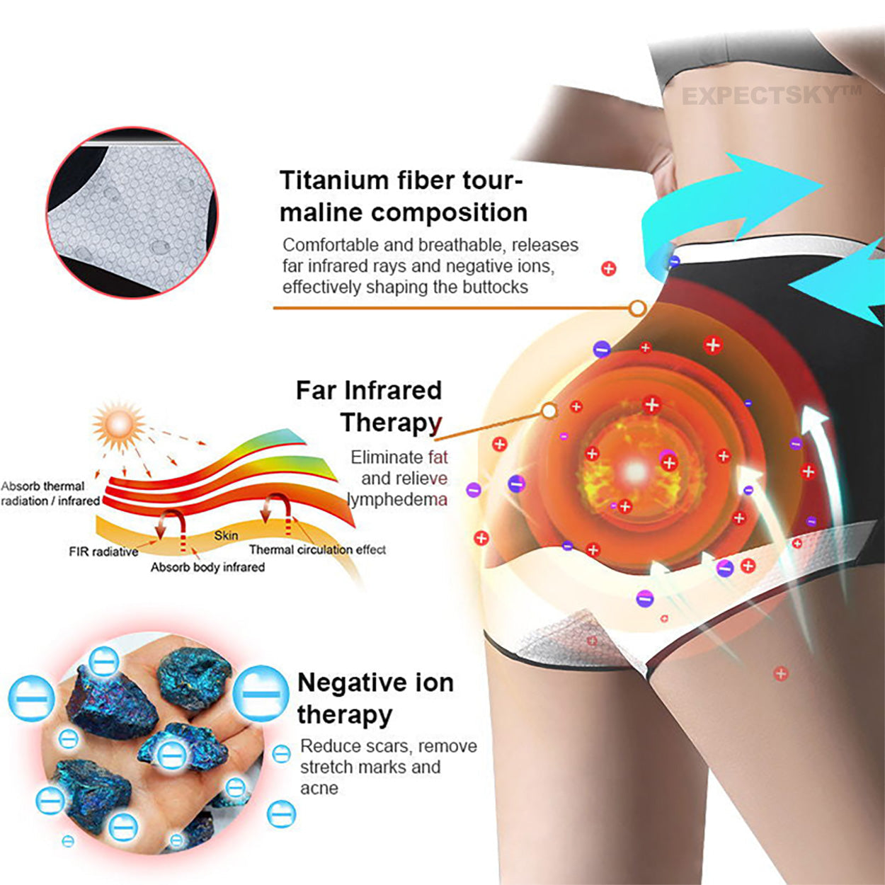 【Efficient and Healthy】EXPECTSKY™ Fat-Burning Ice Silk 💌💌 Peptide-Ion Fiber Shaping Shorts