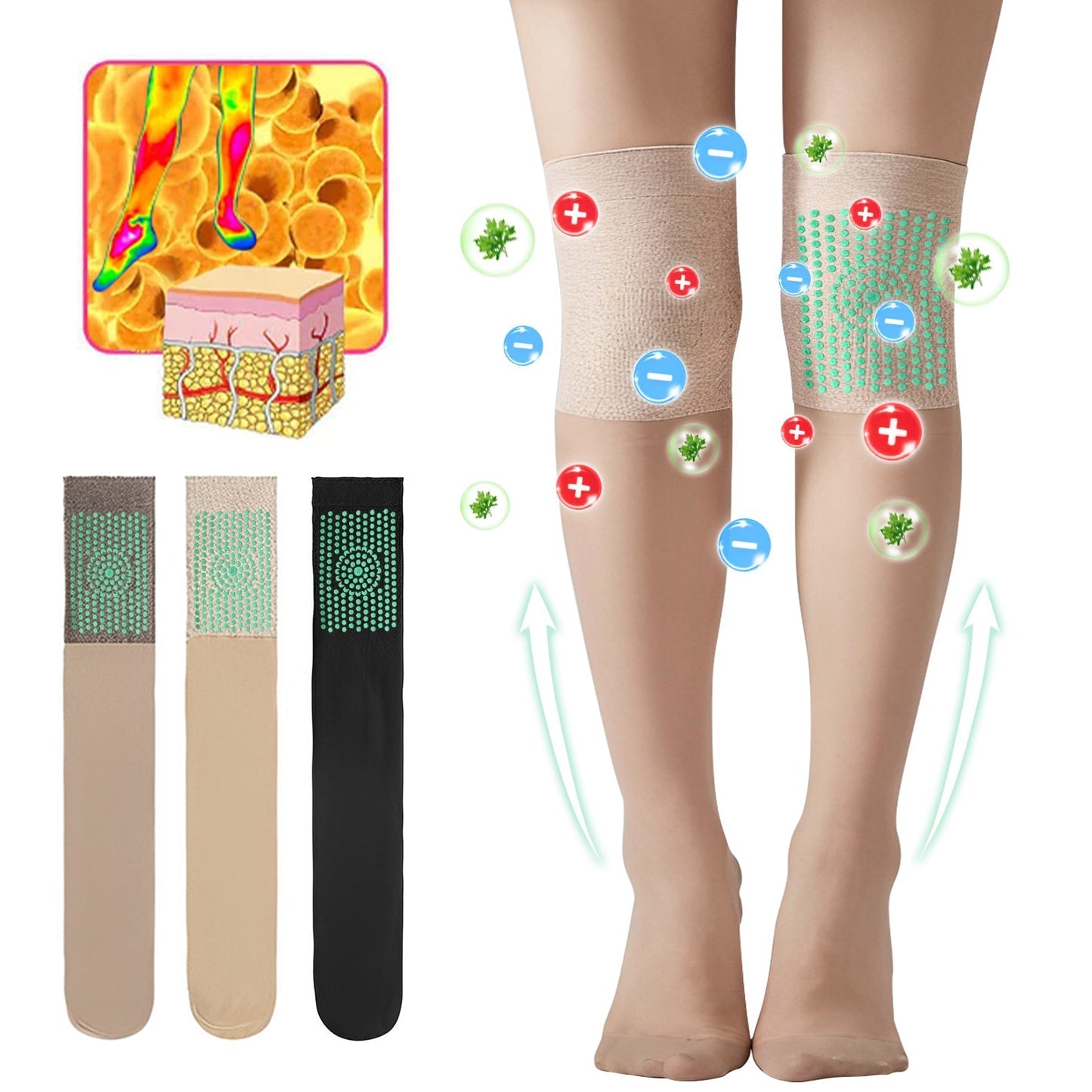 [Official Brand Store] PEARLMOON™ Ionic Correction Lymphatic Detoxification Long Tube Silk Stockings (⭐⭐⭐⭐⭐limited time offer, lasts 30 minutes)🎭